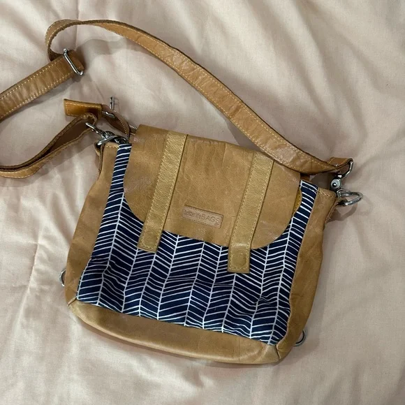 Better Life Bags Leather and Blue Women's Crossbody Bag - Picture 1 of 5